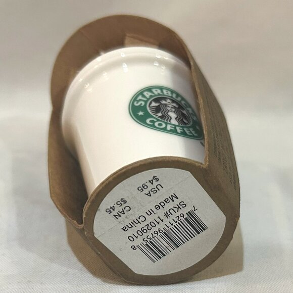 Starbucks 2006 Holiday Mini Ceramic To Go Cup Christmas Tree Ornament - Picture 8 of 8